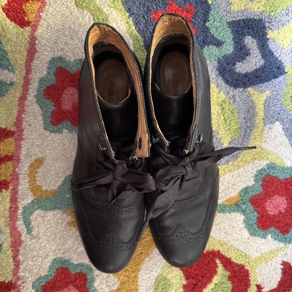 SEBAGO CLAREMONT Brogue Riding Classic Vegan Prepster Retro Y2K Academia Sz 10.5